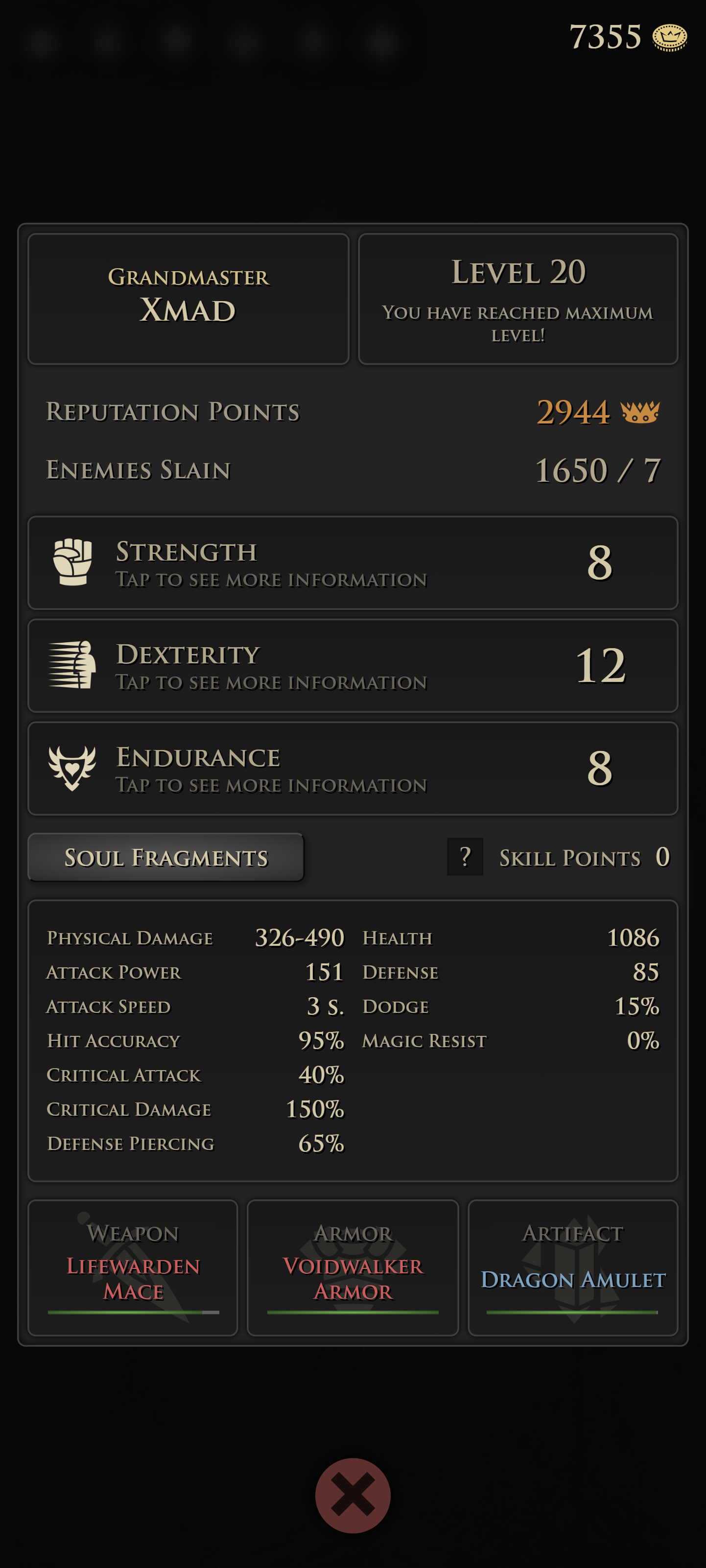 Darkest Age - Build Character